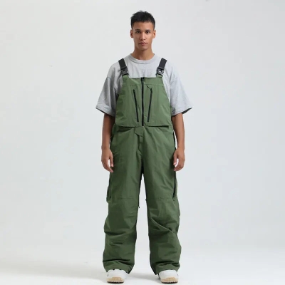 Men's Snowboard Bib Pants Super Baggy Ski Overalls