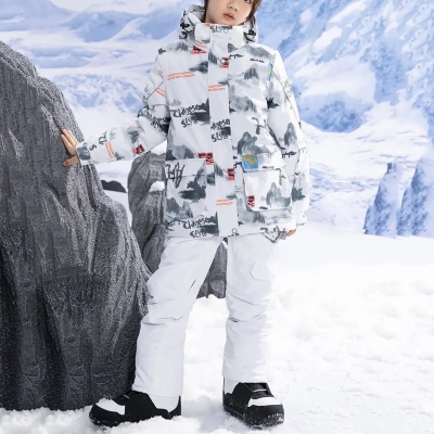 Children Ski Snowboarding Bibs Pants & Jacket Waterproof Outwear