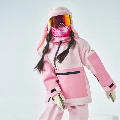 Kids Side Zipper Anorak Snowboarding Jacket