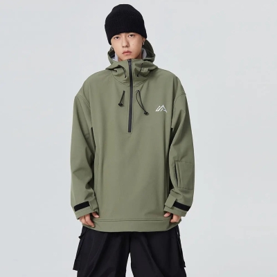 Men's Snowboard Anorak Jacket Outdoor Winter Hoodie