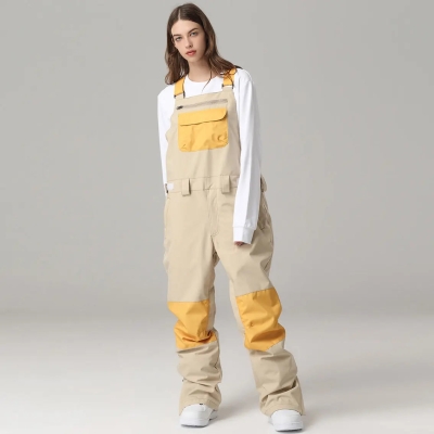 Women's Ski Bibs Pants High Waist Ski Overalls