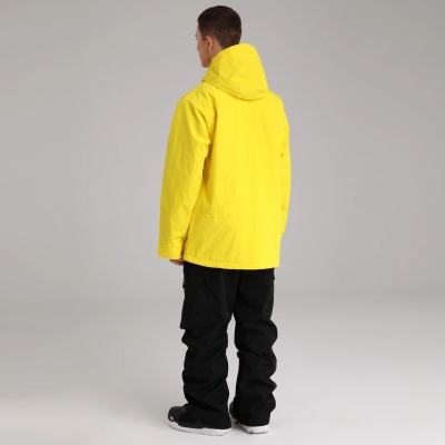 Men Zip Windbreaker Ski Shell Jacket Hooded Snow Coat