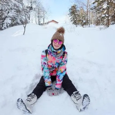Hooded Printed Ski Snowboard Jacket