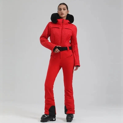 Extremely Warm One-piece Red Snowsuits Size S-US ONLY