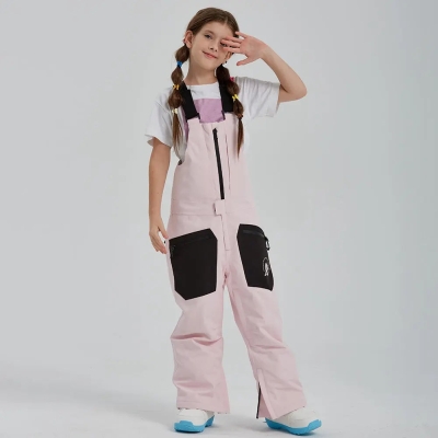 Girls One-piece Ski Bibs Pants Snow Jogger Jumpsuits