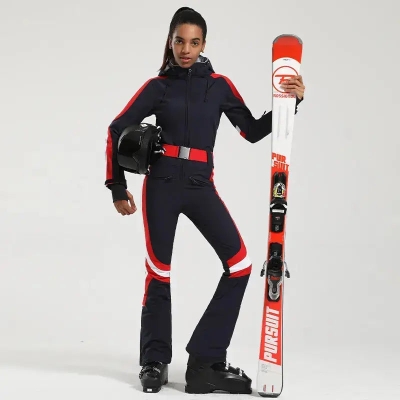 Women's Off White Snow Jumpsuits One Piece Ski Suits-US ONLY