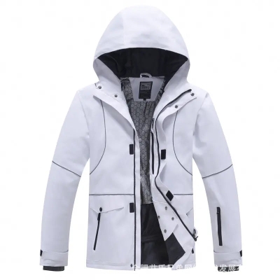 Women White Snowboard Jacket Loose Fit Winter Apparrel