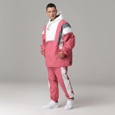 Men's Ski Suits Loose Hooded Ski Jackets and Pants Set