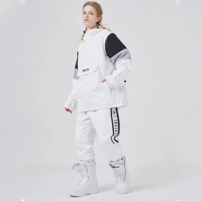 Unisex Ski Snowboard Insulated Anorak Hoodie Winter Ski Jacket
