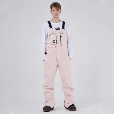 Cool Adult Insulated Snow Bibs Spliced Jumpsuit Overalls