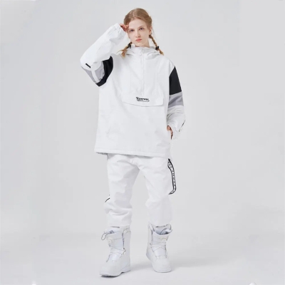 Unisex Ski Snowboard Insulated Anorak Hoodie Winter Ski Jacket