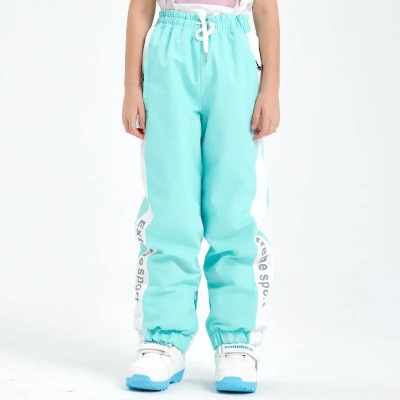 Children Elastic Snow Pants Boys & Girls Loose Fit Ski Trousers