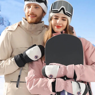Hotian Unisex Insulated Ski Mittens Waterproof
