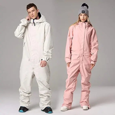 One Piece Couple Snowsuits Onesie Ski Jumpsuits