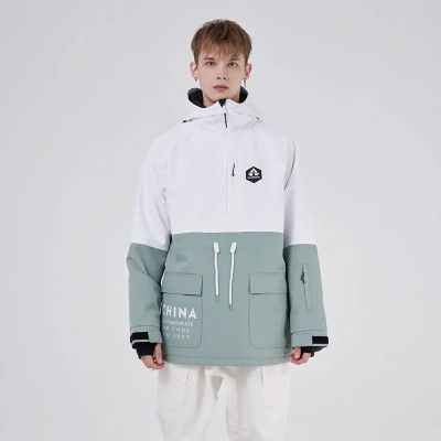 Couple Outdoor Colorblock Snowboard Anorak Jacket