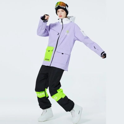 Matched Couple Ski Set Insulated Cargo Jacket & Jogger Pants