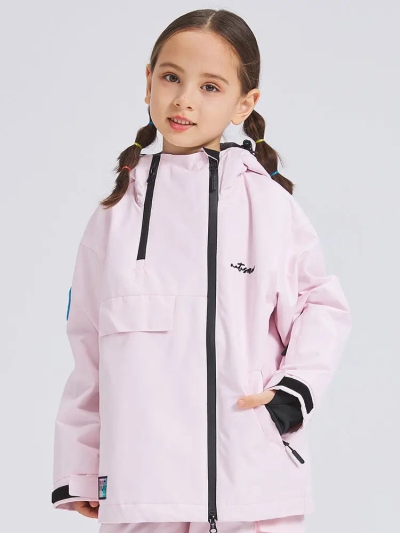 Children Hooded Ski Jacket Outdoor Insulated Snowboarding Coat