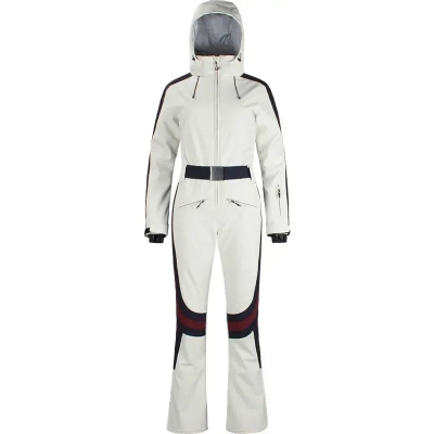 Women's Off White Snow Jumpsuits One Piece Ski Suits-US ONLY