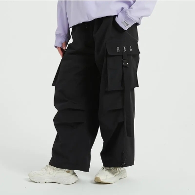 Winter Loose Fit Ski Pants Thicken Warm Outdoor Snow Pants