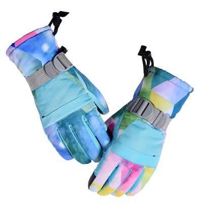 HOTIAN 1 pair Unisex Camo Print Insulated Snowboard Ski Gloves
