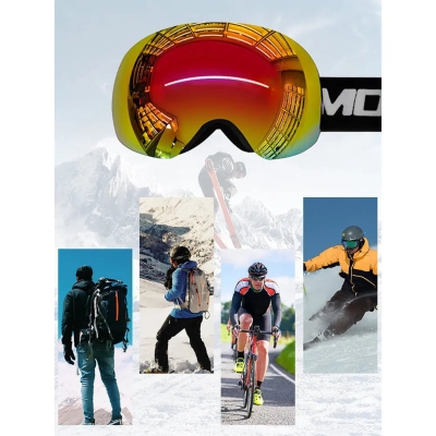 Hotian Dual Lens Mirrored Snow Goggles