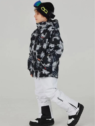 Boys Winter Snowboarding Jackets & Pants Printed Snowear