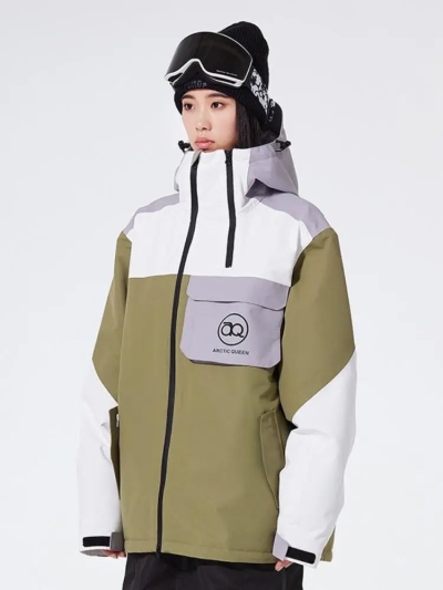 Retro 2025 Snowboard Jacket Women's Hooded Warm Outwear