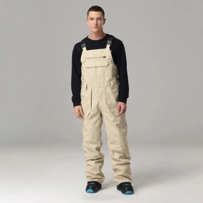 Men's Winter Windproof High Waist Overalls Ski Bibs Pants-US ONLY