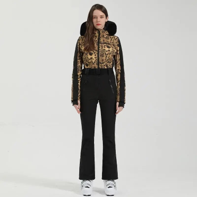 Women Chic One-piece Ski Jumpsuits Snow Outfits -US ONLY