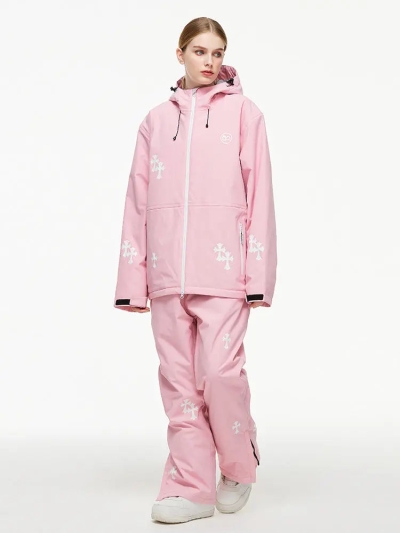 Womens Ski Outfit Set Cute Snowboarding Jackets and Bibs Pants
