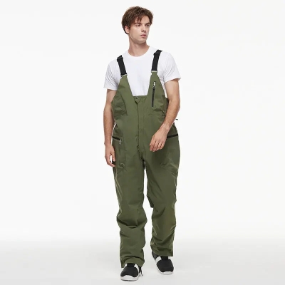 Loose Fit Ski Snow Bibs for Adult Warm One-piece Snow Overalls