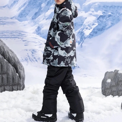 Kids Winter Snow Jackets & Bibs Pants Outdoor Ski Suits