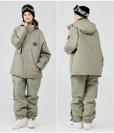 Chic Women Ski Snowboard Jacket & Bibs Pants Set