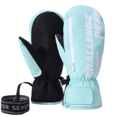 Touchscreen Snowboard Mittens Shaped Long Gloves