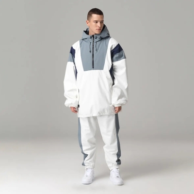 Men's Ski Suits Loose Hooded Ski Jackets and Pants Set