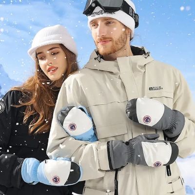 Hotian Unisex Insulated Ski Mittens Waterproof