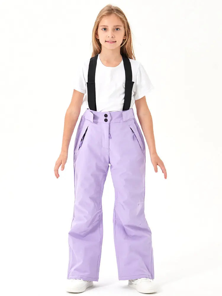 Simple Style Winter Ski Bibs Pants for Kids