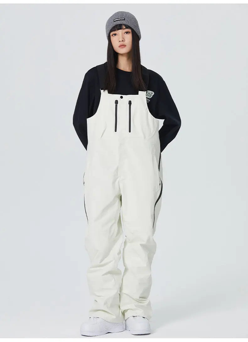 Adult Baggy Snow Pants Winter One-piece Ski Bibs for Sports