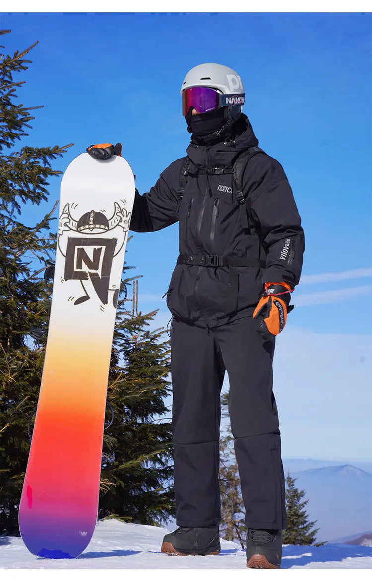Insulated Ski Jacket & Pants Set Winter Outwear for Sports