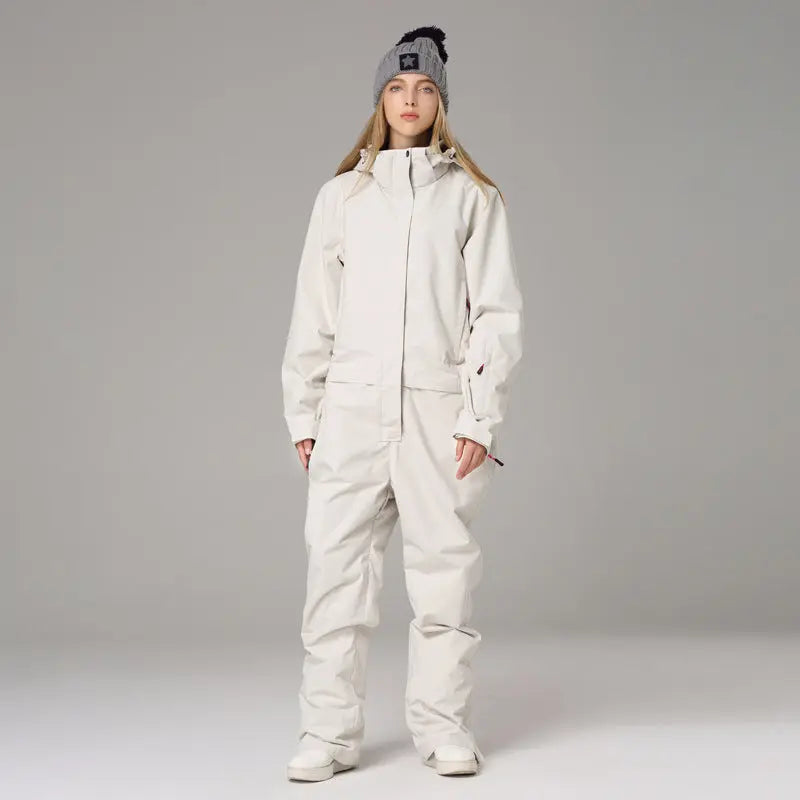 Minimalist One Piece Ski Jumpsuits Winter Outdoor Snowsuits Couple Style