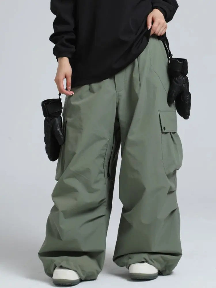 Adult Baggy Cargo Snowboard Pants Oversized Outdoor Pants