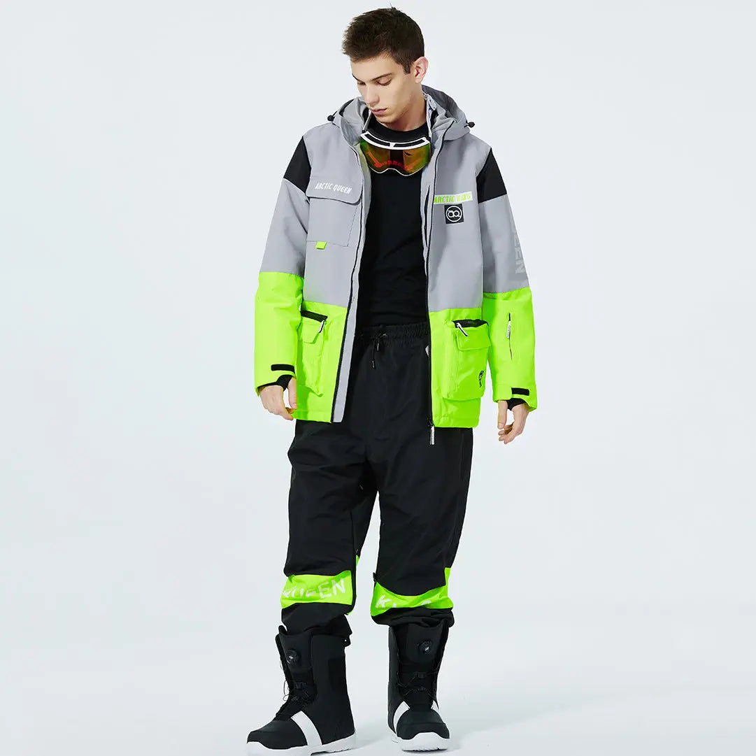 Hotian Men Ski Insulated Cargo Jacket Waterproof&nbsp;Outdoor Coat