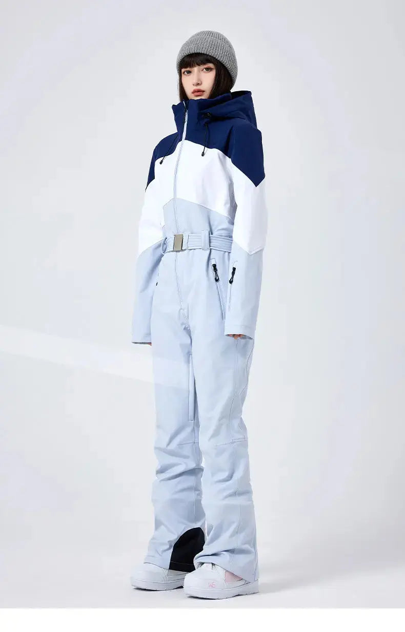Women's Purple Slim Fit Winter Snow Jumpsuit-US ONLY