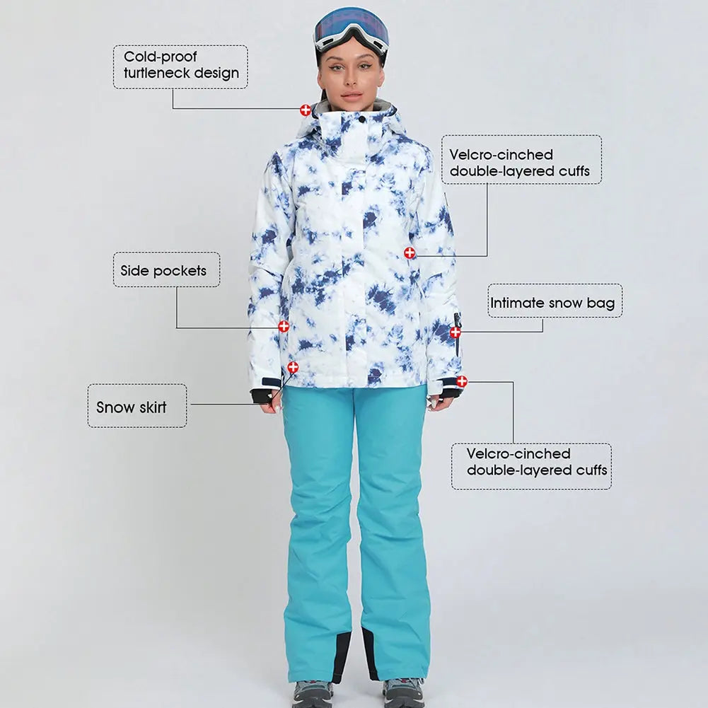 HOTIAN Women's Ski Jacket and Pants Set