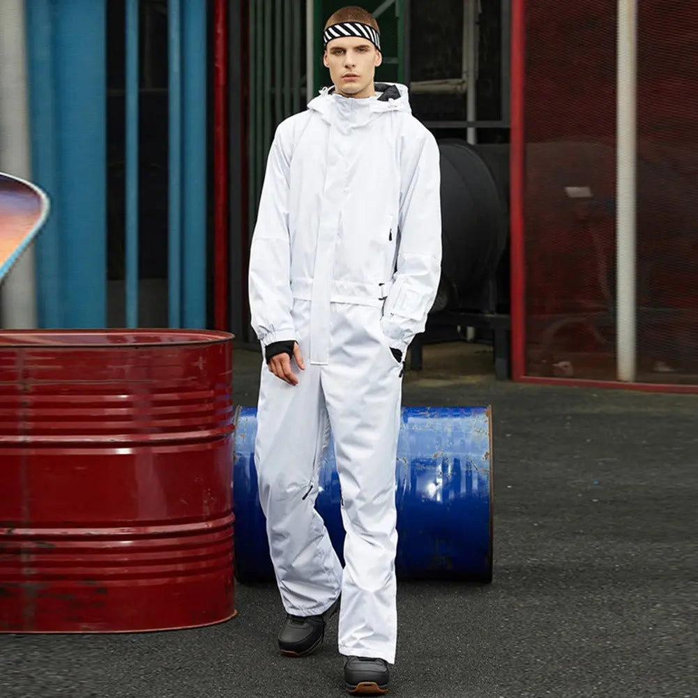 Men's One Piece Ski Suits Outdoor Waterproof Snowsuits