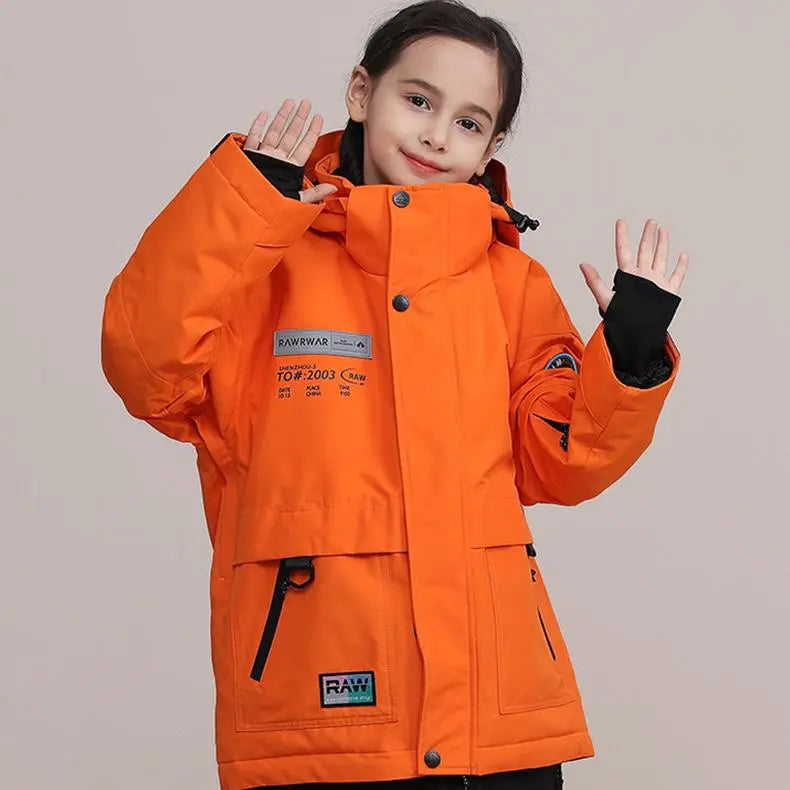 Kids Outdoor Insulated Snow Jacket&nbsp;Oversized Anorak Winter Coat