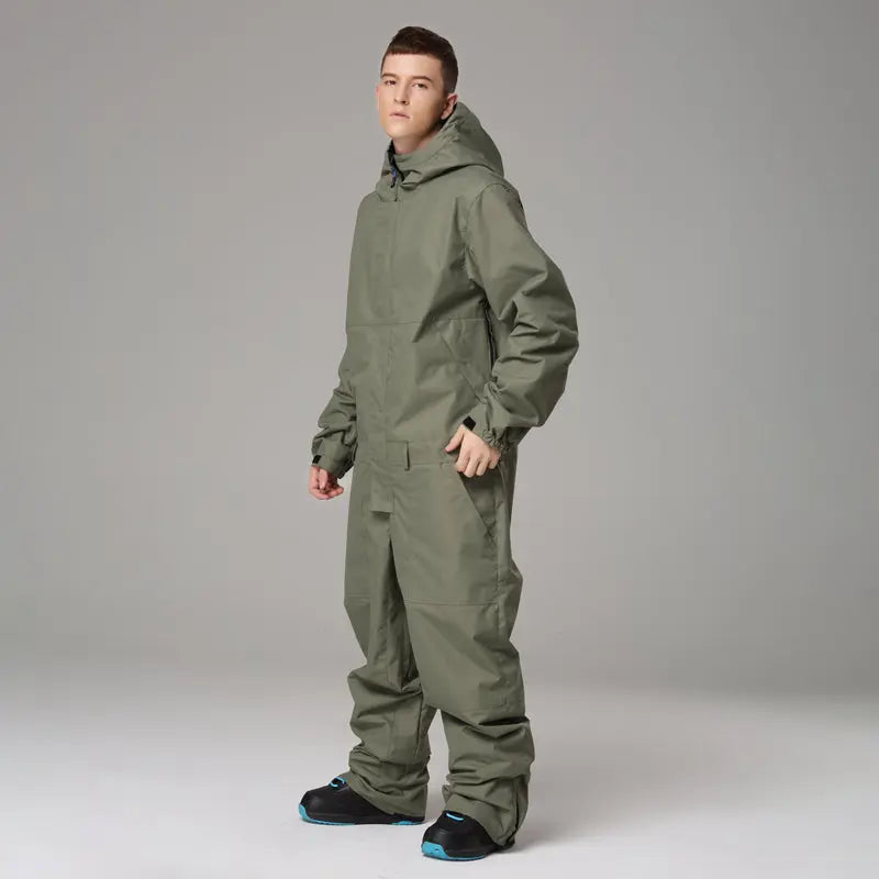 Minimalist One Piece Ski Jumpsuits Winter Outdoor Snowsuits Couple Style
