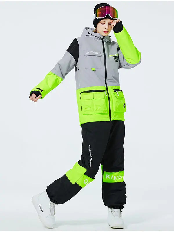 Unisex Insulated Cargo Jacket & Jogger Pants Ski Set&nbsp;