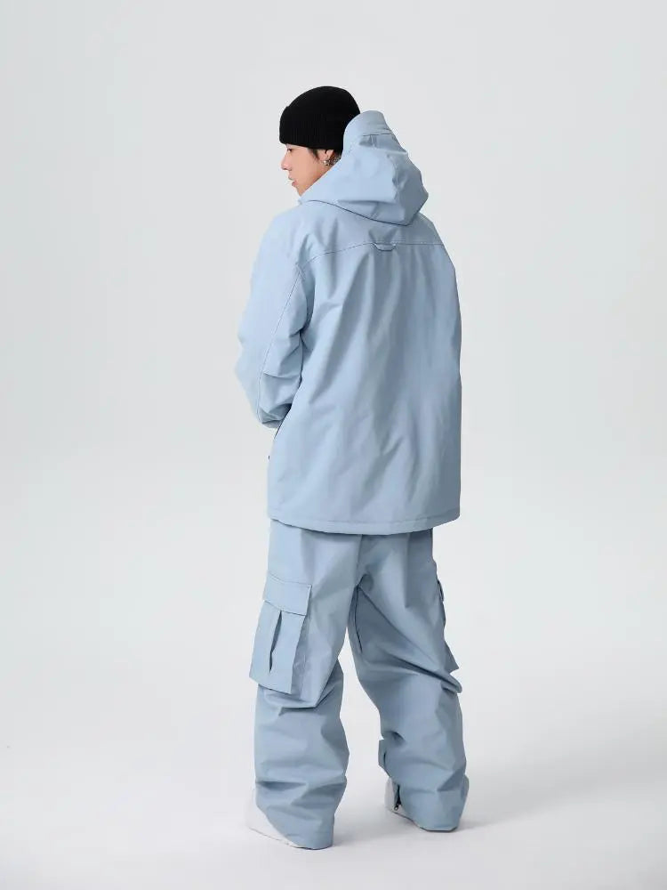 Men's Stylish Cargo Snowboarding Jacket & Pants Set