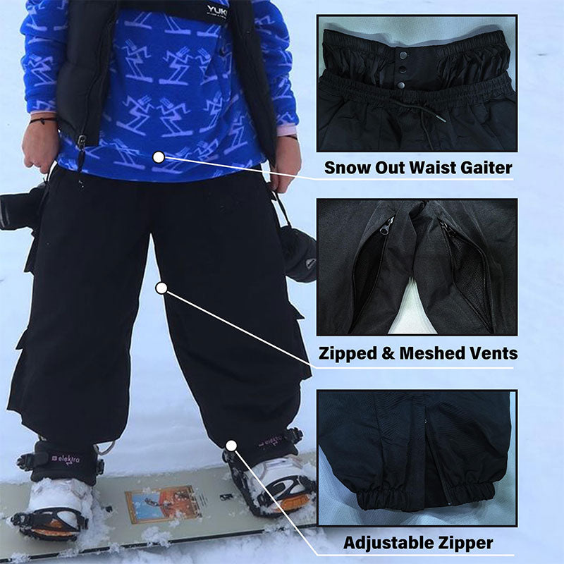 Stylish Cargo Baggy Snowboard Pants Couple Style